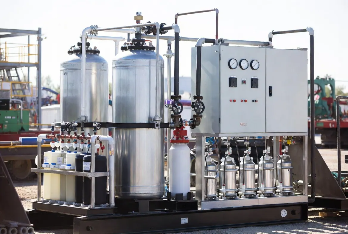 Oilfield water treatment equipment reference; confirm the offered configuration